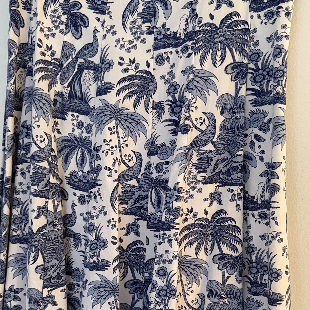STAUD Blue and White Printed Maxi Dress - Picture 8 of 8